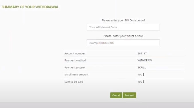 SuperForex: withdrawal of funds 6