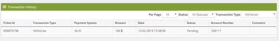 SuperForex: withdrawal of funds 7